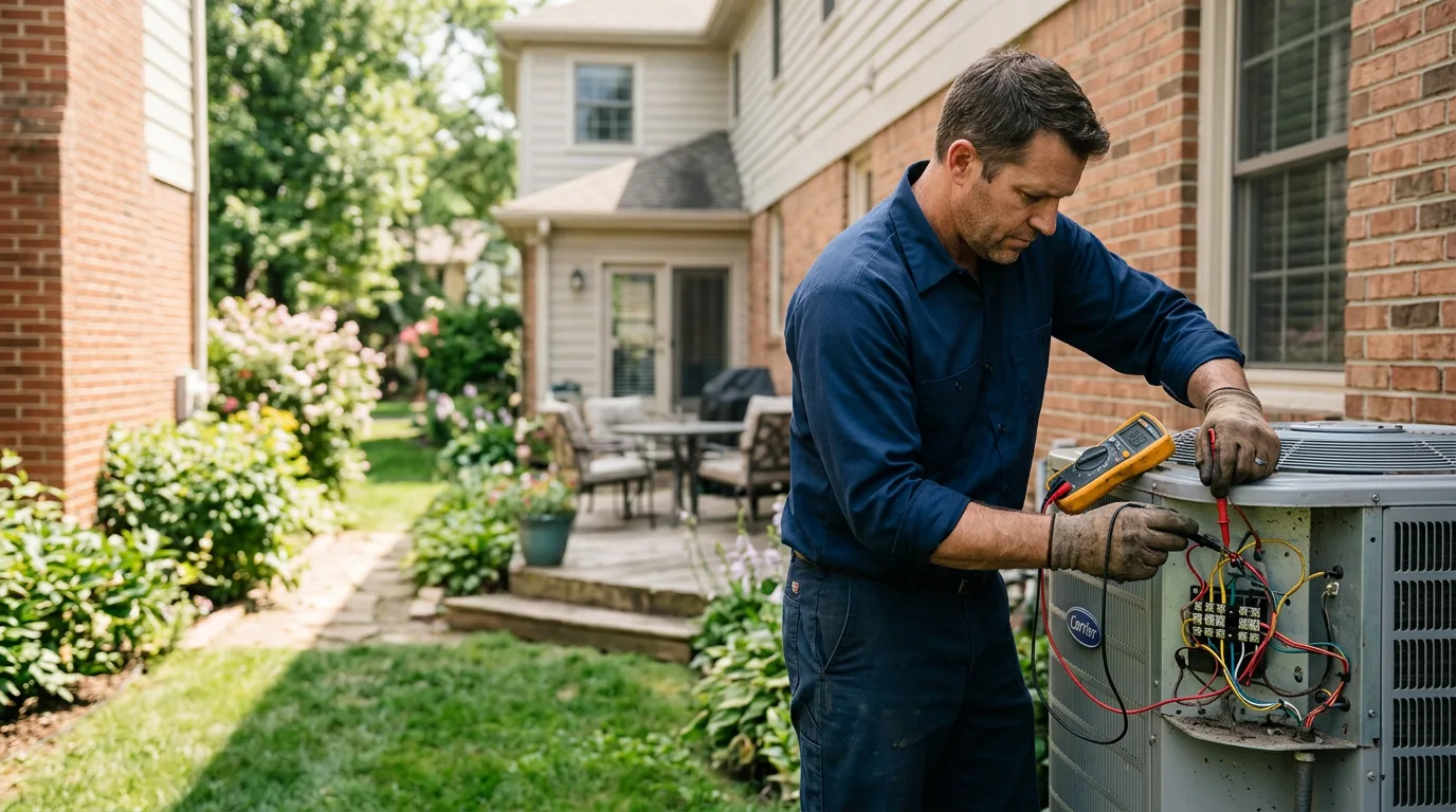HVAC technician working near Elmira, OR